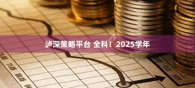 泸深策略平台 全科！2025学年
